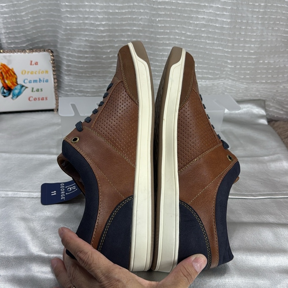 (W9) George Men's Brown and Black Casual Sneakers, size 11-(1), 12-(5) - Picture 8 of 11
